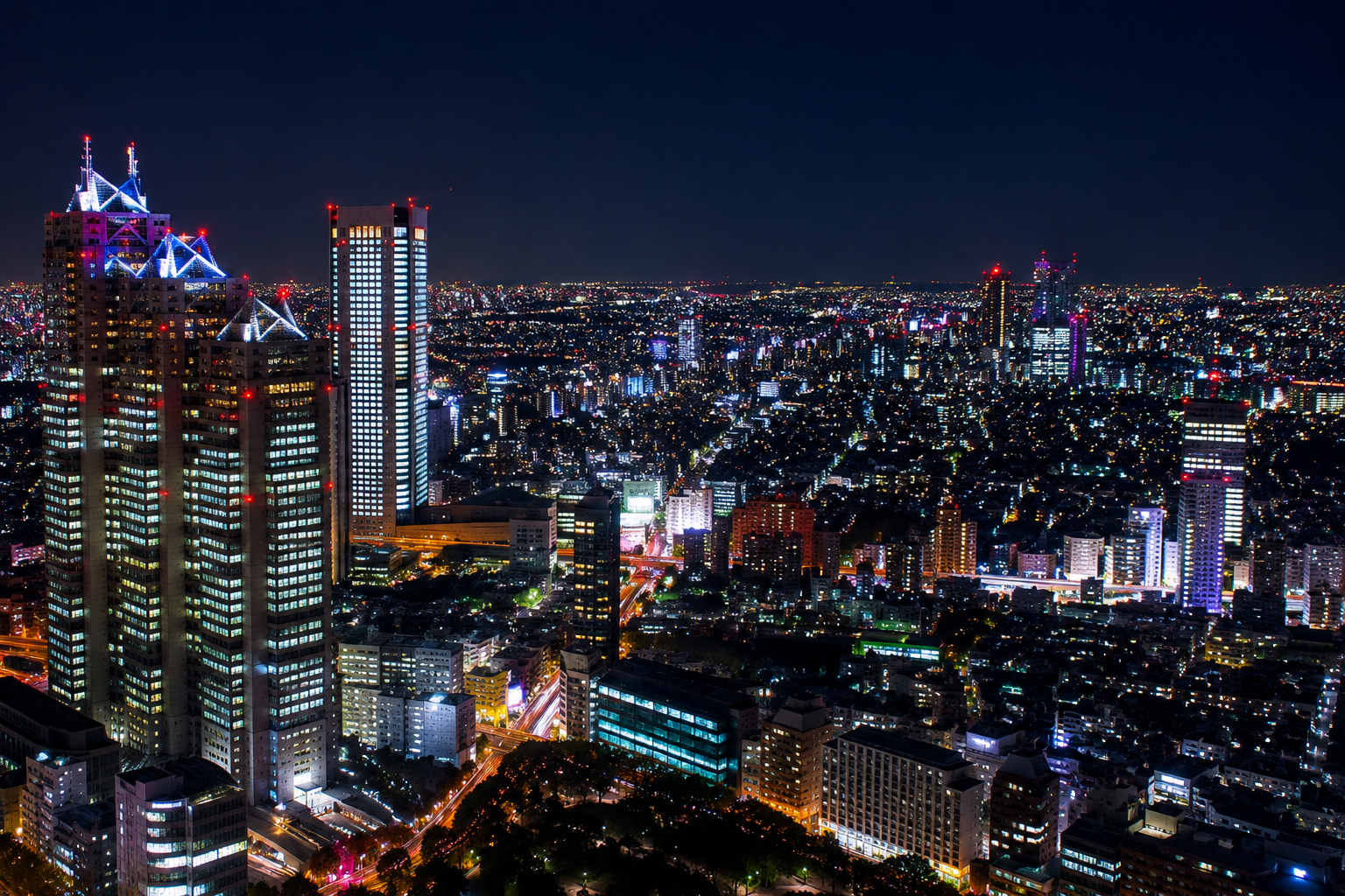 Shinjuku night view photo location