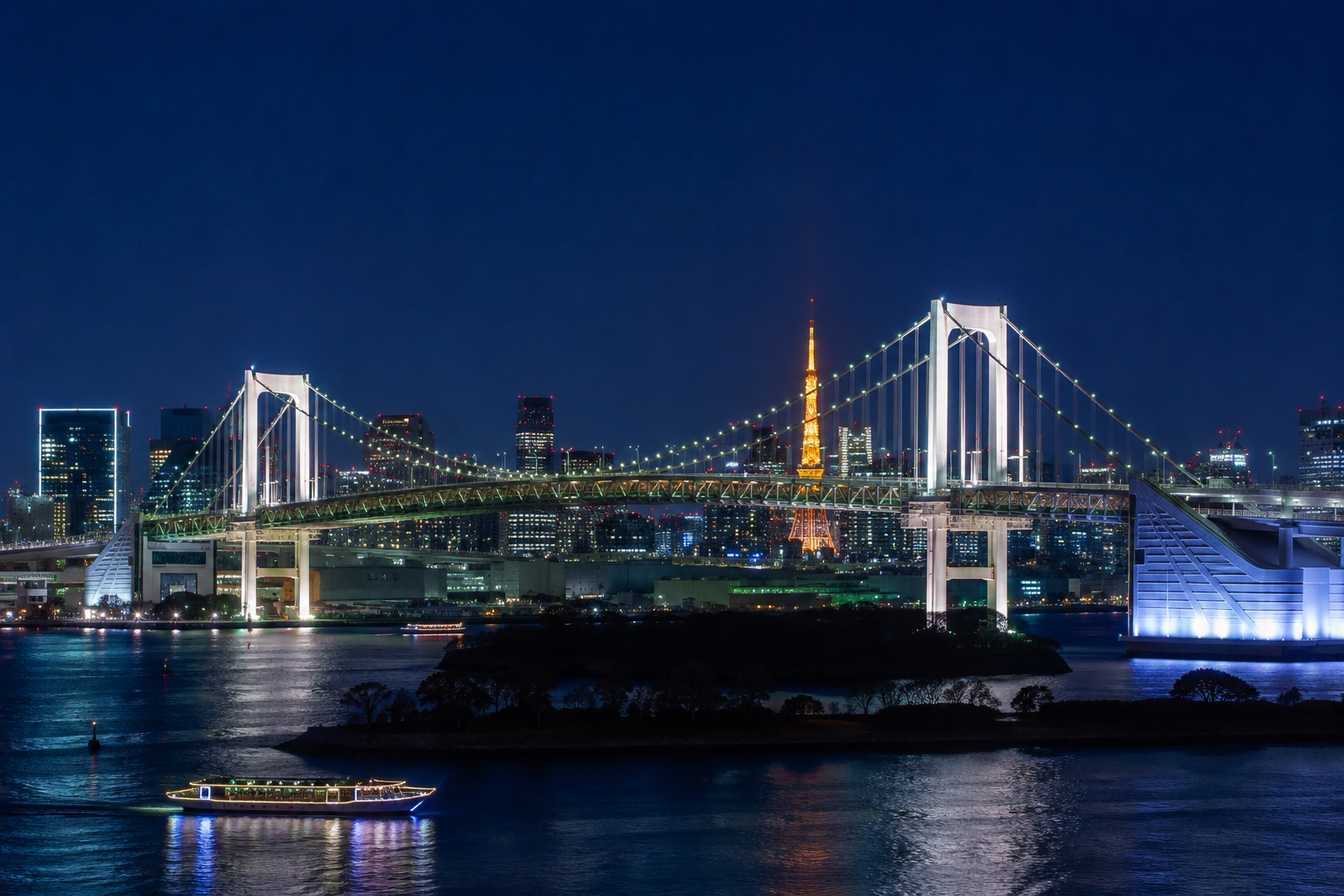 Odaiba Rainbow Bridge photo location