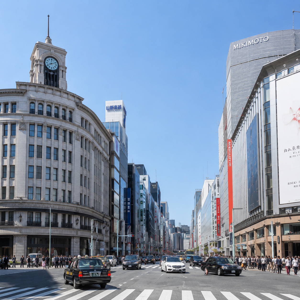 Ginza city photo walk in Tokyo